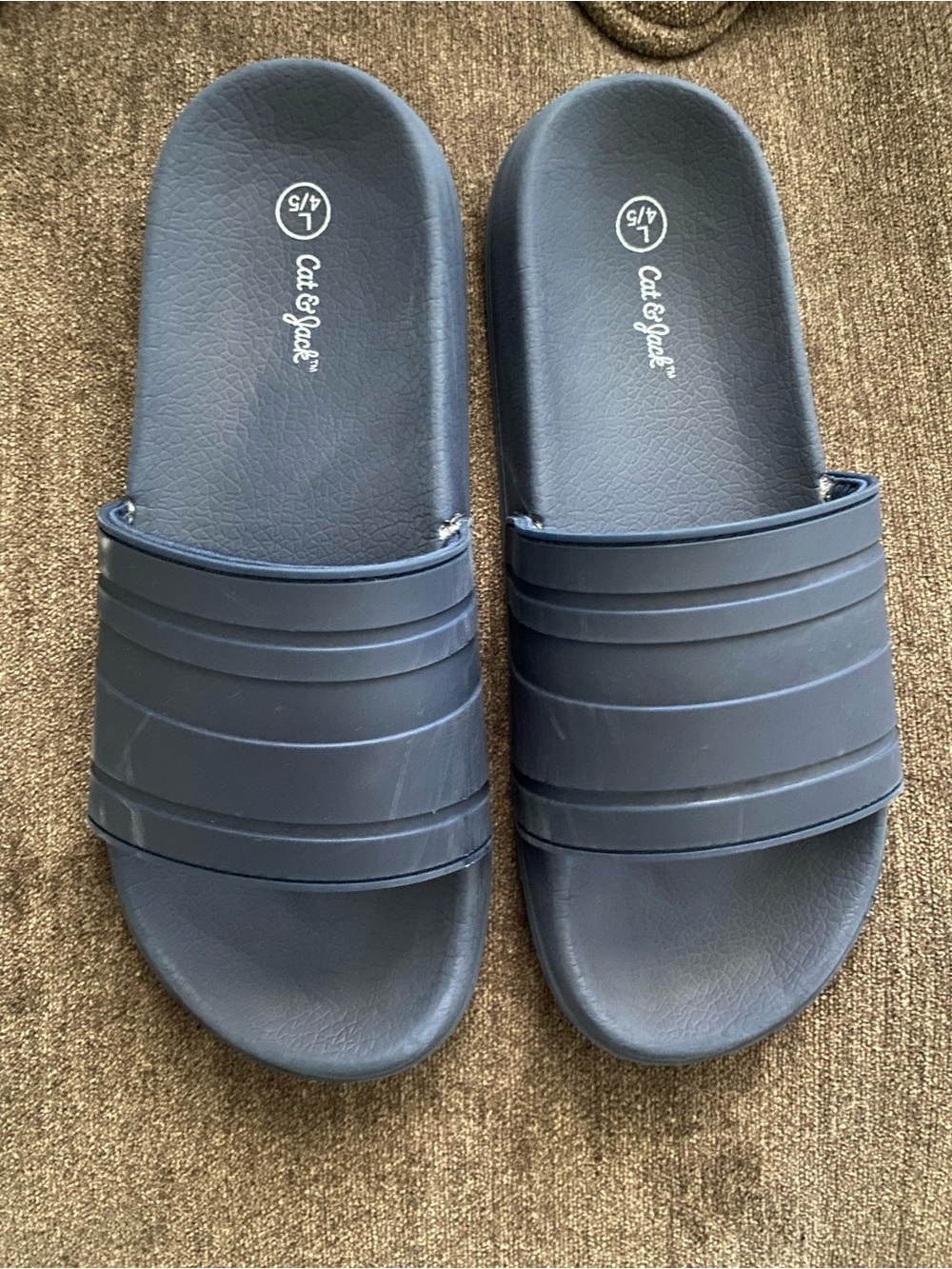 Cat & Jack Navy Slide Sandals for Boys